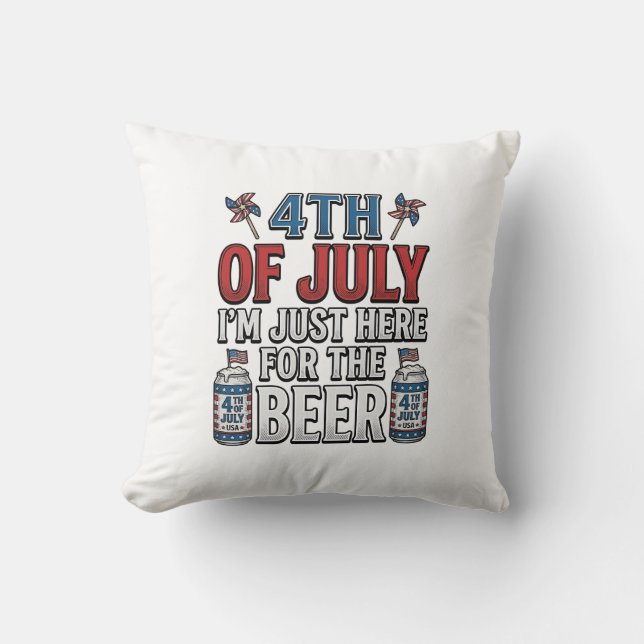 4 juli ölfestiv patriotskt tröjdesign_1 kudde (Framsida)