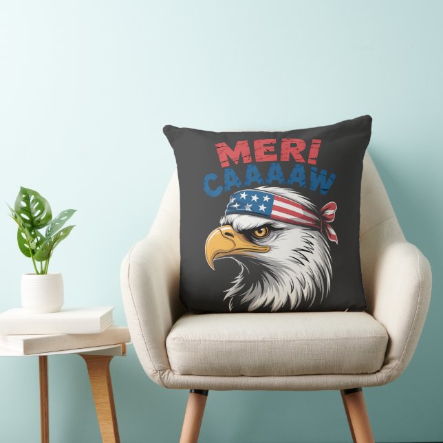 4 juli Örn Frihet Patriotisk Kudde (Stol)