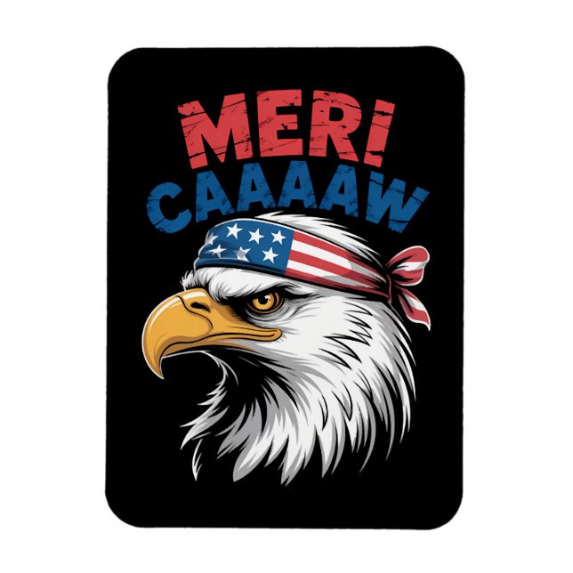4 juli Örn Frihet Patriotisk Magnet (Vertikal)