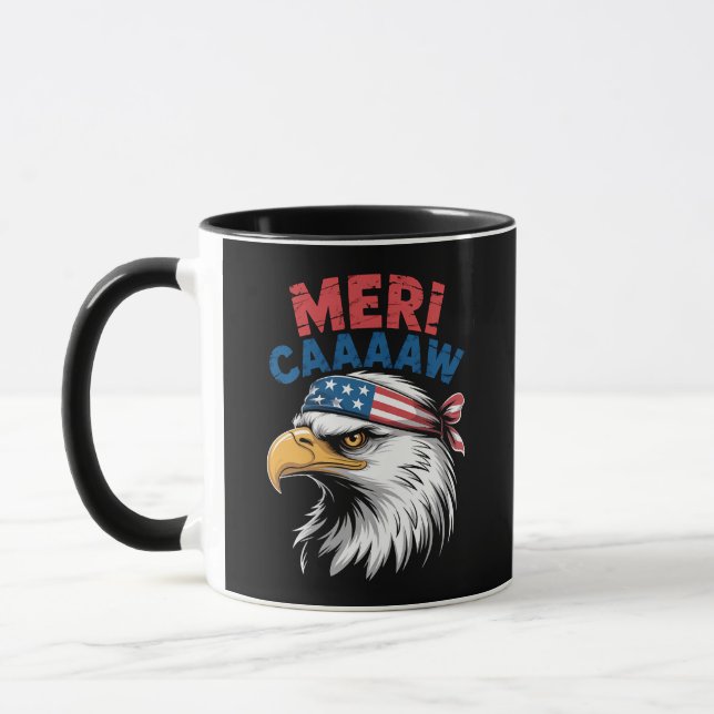 4 juli Örn Frihet Patriotisk Mugg (Vänster)