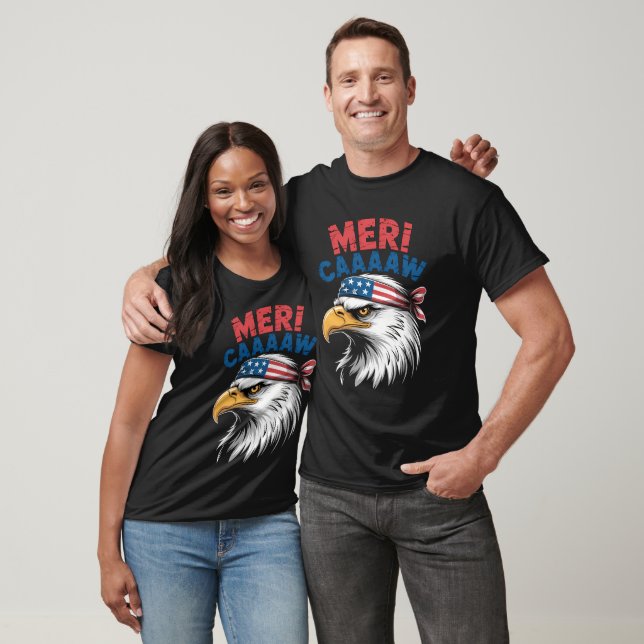 4 juli Örn Frihet Patriotisk T Shirt (Unisex)