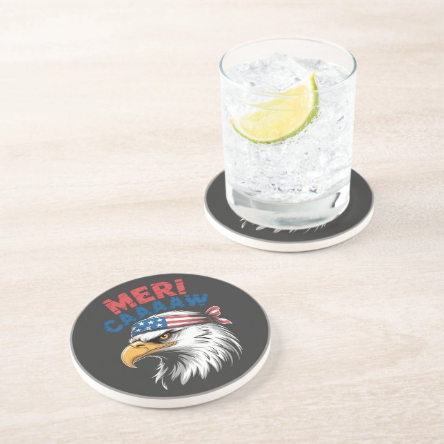 4 juli Örn Frihet Patriotisk Underlägg (Sidan)