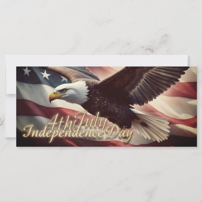 4 juli Örn med amerikansk flagga (Framsida)