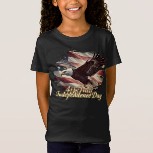 4 juli Örn med amerikansk flagga T Shirt