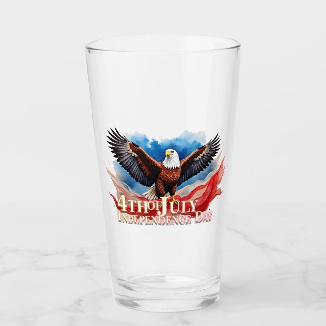 4 juli-örn – Patriotisk konstdesign Glaskopp (Framsida)