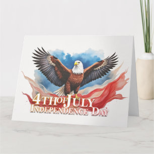 4 juli-örn – Patriotisk konstdesign Kort