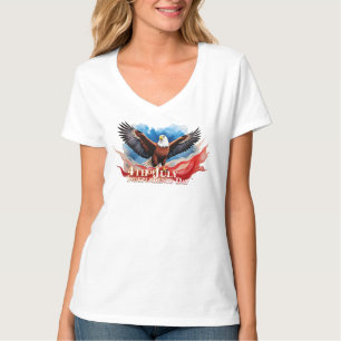 4 juli-örn – Patriotisk konstdesign T Shirt