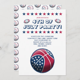 4 juli Party Bollar Inbjudningar