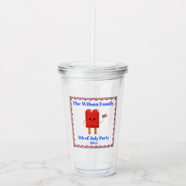 4 juli Party Cute Patriotic Popsicle Take Away Mugg