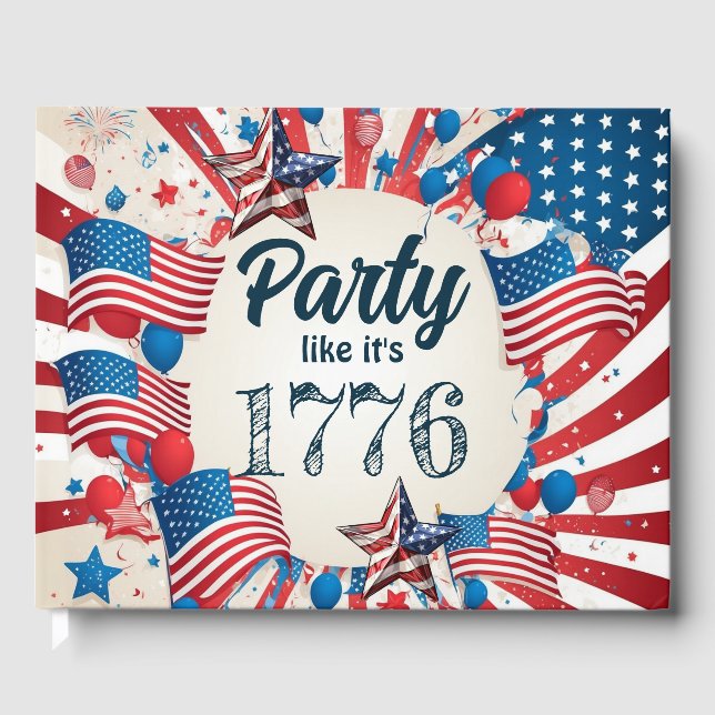 4 juli Party Gästböcker (Framsida)