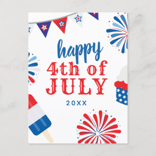 4 juli Party Helg Vykort