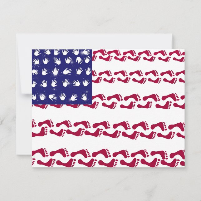 4 juli Party Inbjudningar (Framsida)