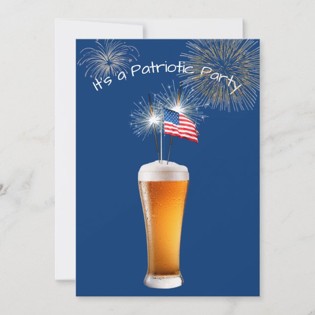 4 juli Party Inbjudningar (Framsida)