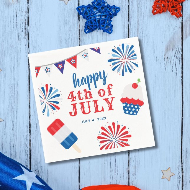 4 juli Party Pappersservett (Skapare uppladdad)