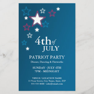 4 juli Patriot Party flyer