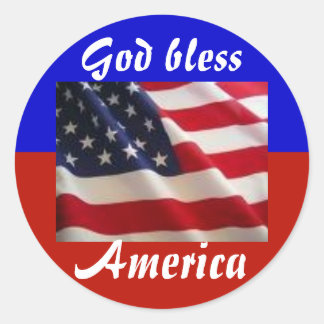 4 juli Patriot Runt Klistermärke