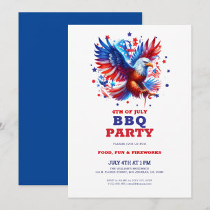 4 juli Patriotic American Eagle BBQ Inbjudan