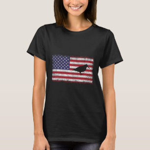 4 juli Patriotic American Wood Bird Älskare Usa T Shirt
