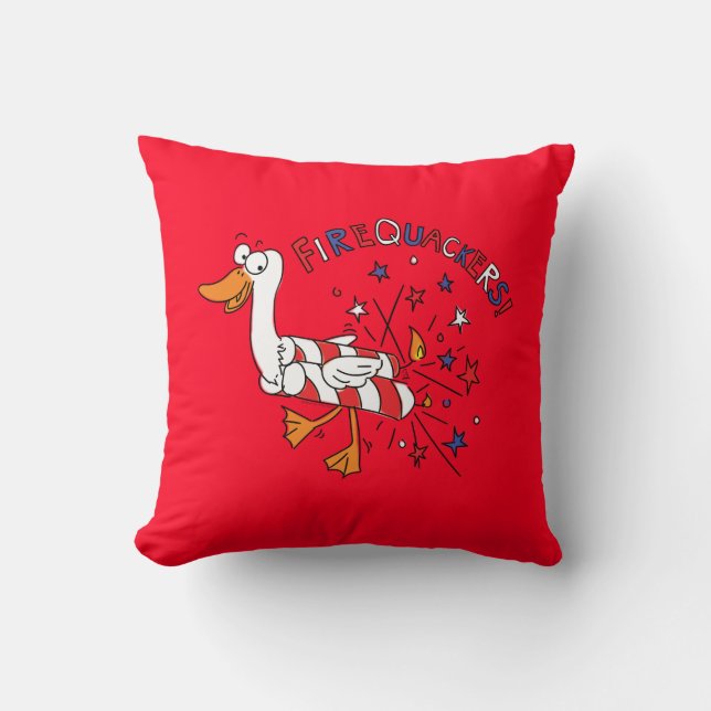 4 juli Patriotic Anka Pillow Kudde (Framsida)