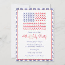 4 juli Patriotic Bow American Flagga