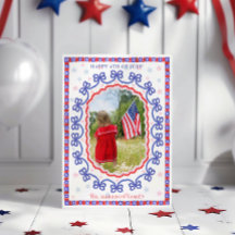 4 juli Patriotic Bow American