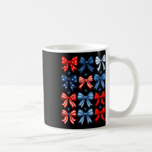 4 juli Patriotic Bow Ribbon Independence day Kaffemugg