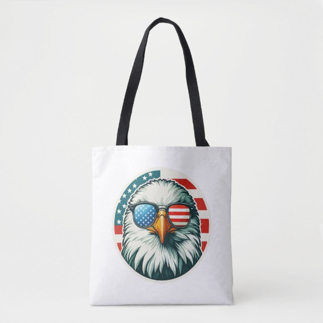 4 juli Patriotic Eagle Tygkasse (Framsida)