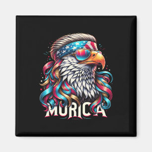 4 juli Patriotic Funny Eagle 4 juli USA Mur Magnet