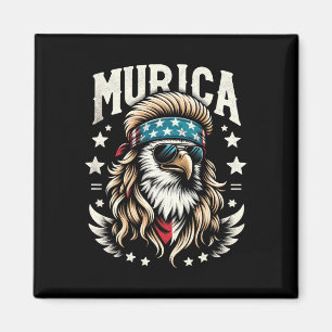 4 juli Patriotic Funny Eagle 4 juli USA Mur Magnet