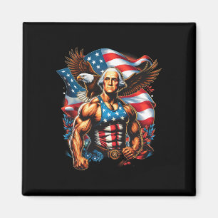 4 juli Patriotic Funny George Washington juli Magnet