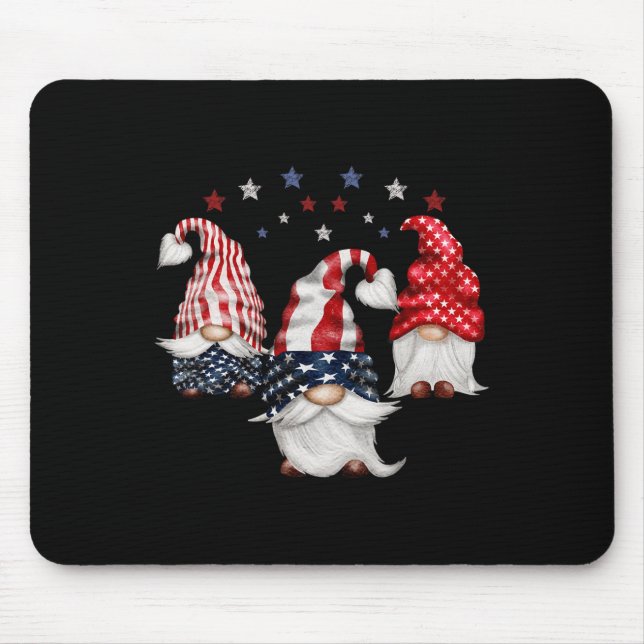 4 juli Patriotic Gnomes Funny Cute American U Musmatta (Framsidan)