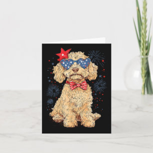 4 juli: Patriotic Golden Doodle D Kort
