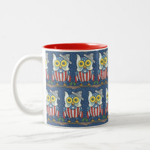 4 JULI PATRIOTIC HOOT UGGLA, 2 TON MUGG Red