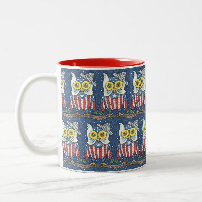 4 JULI PATRIOTIC HOOT UGGLA, 2 TON MUGG Red (Vänster)