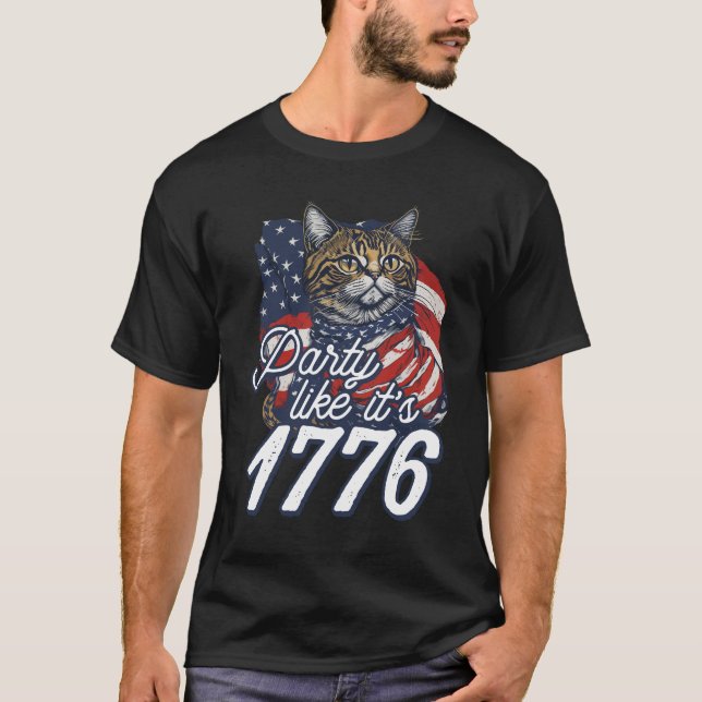 4 juli Patriotic Independence day American T Shirt (Framsida)