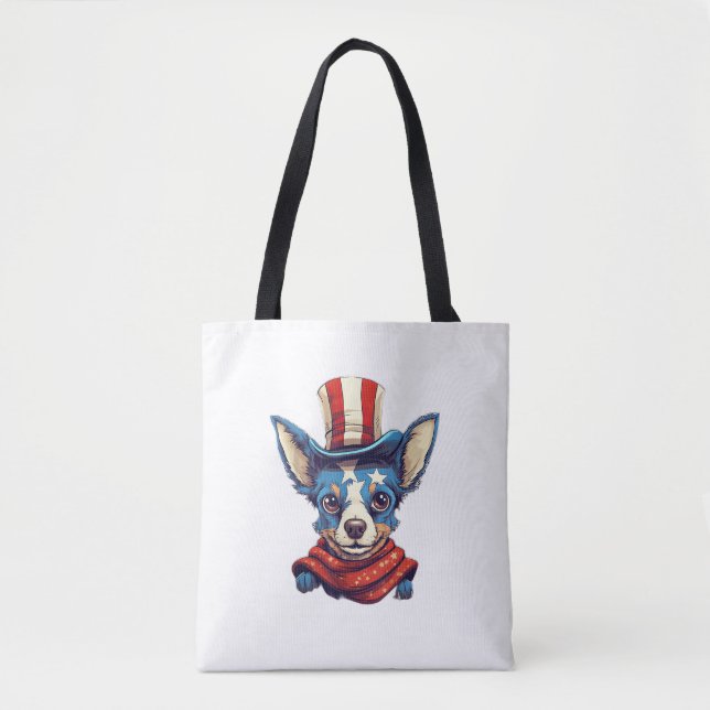 4 juli Patriotic Råtta Terrier Hund Tygkasse (Framsida)