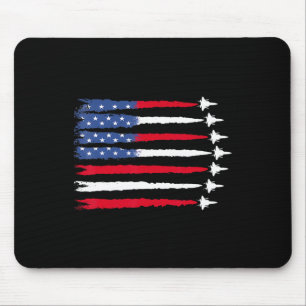 4 juli Patriotic Rött vitt blått USA flagga Figh Musmatta