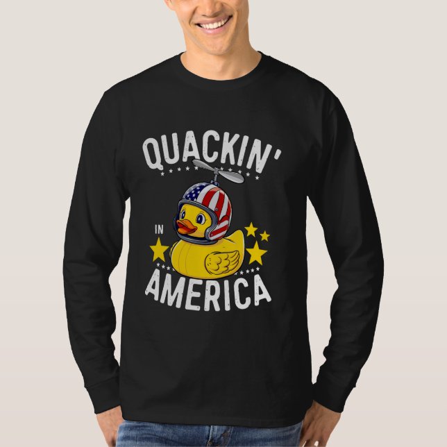4 juli Patriotic Rubber Anka Tee Quackin' i (Framsida)