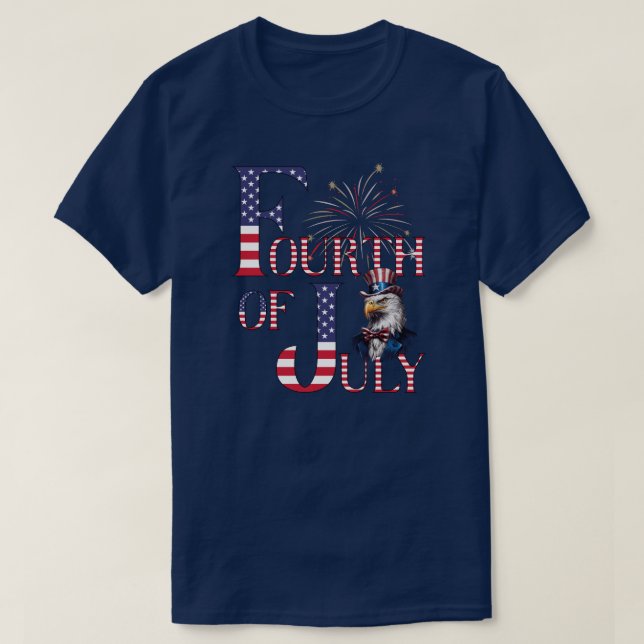 4 juli Patriotic T Shirt (Design framsida)