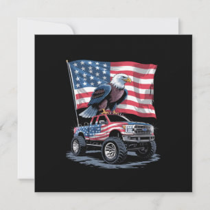 4 juli Patriotisk amerikansk flagga Eagle USA  Inbjudningar