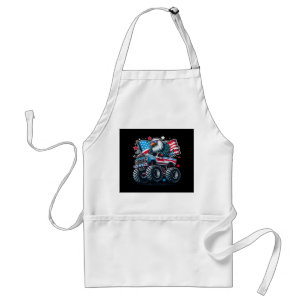 4 juli Patriotisk amerikansk flagga Örn USA Röd Förkläde