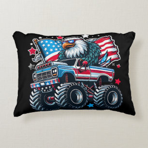 4 juli Patriotisk Amerikansk Flagga Örn USA Röd Prydnadskudde