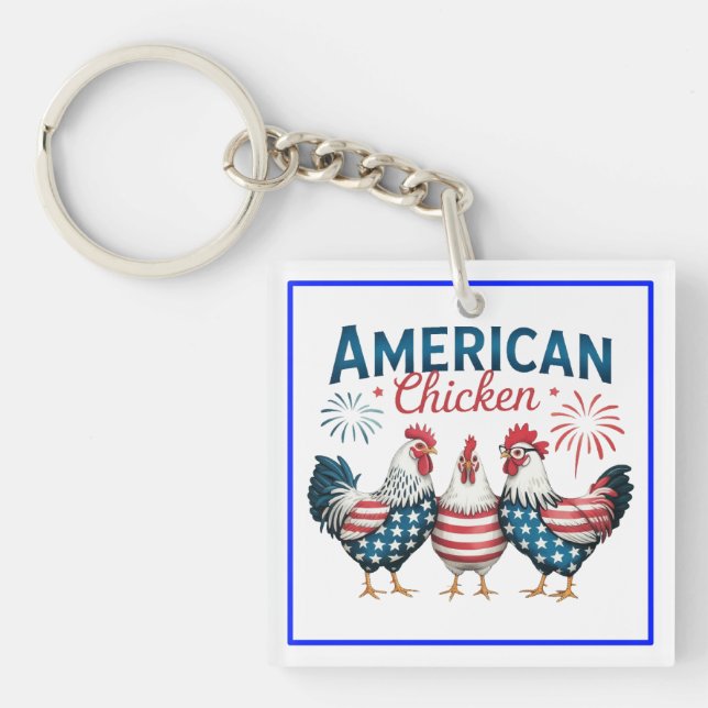 4 juli Patriotisk Amerikansk Kyckling-62987 (Framsidan)