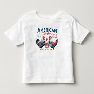 4 juli Patriotisk Amerikansk Kyckling-62987 T-Shir T Shirt