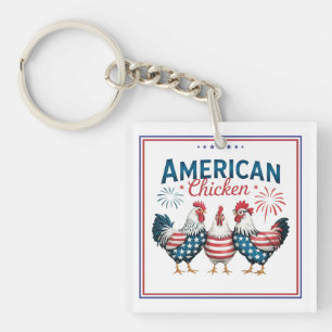 4 juli Patriotisk Amerikansk Kyckling Design