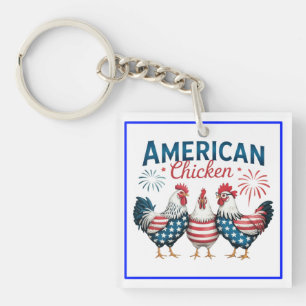 4 juli Patriotisk Amerikansk Kyckling Design