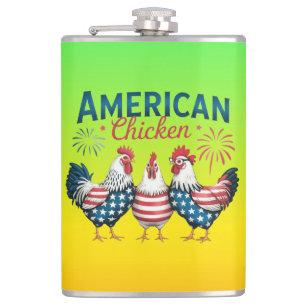4 juli Patriotisk Amerikansk Kyckling Design Fickplunta