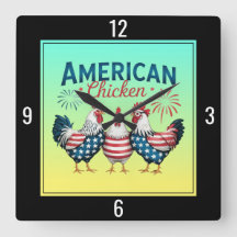 4 juli Patriotisk Amerikansk Kyckling Design