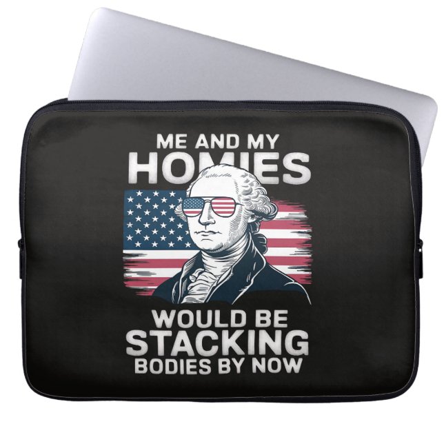4 juli patriotisk amerikansk laptop fodral (Framsidan)