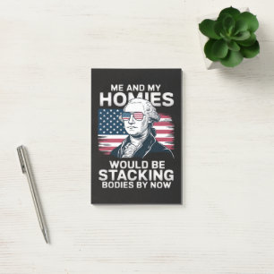 4 juli patriotisk amerikansk post-it block